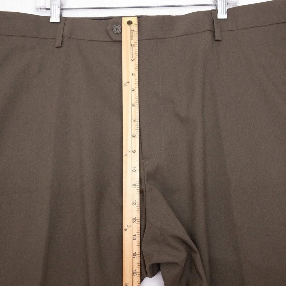 GS Perfect Fit Dress Pants Mens Size 54/32 Olive Green Alterable Trousers New